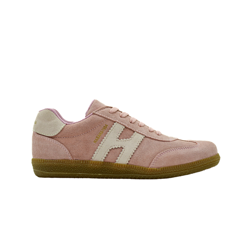 Zapatillas Habana de piel en rosa antique