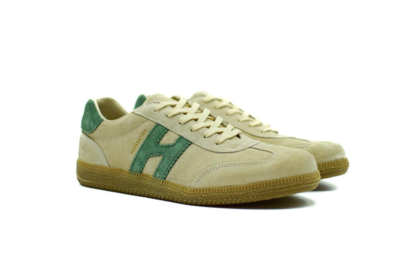 Zapatillas Habana de piel en crudo