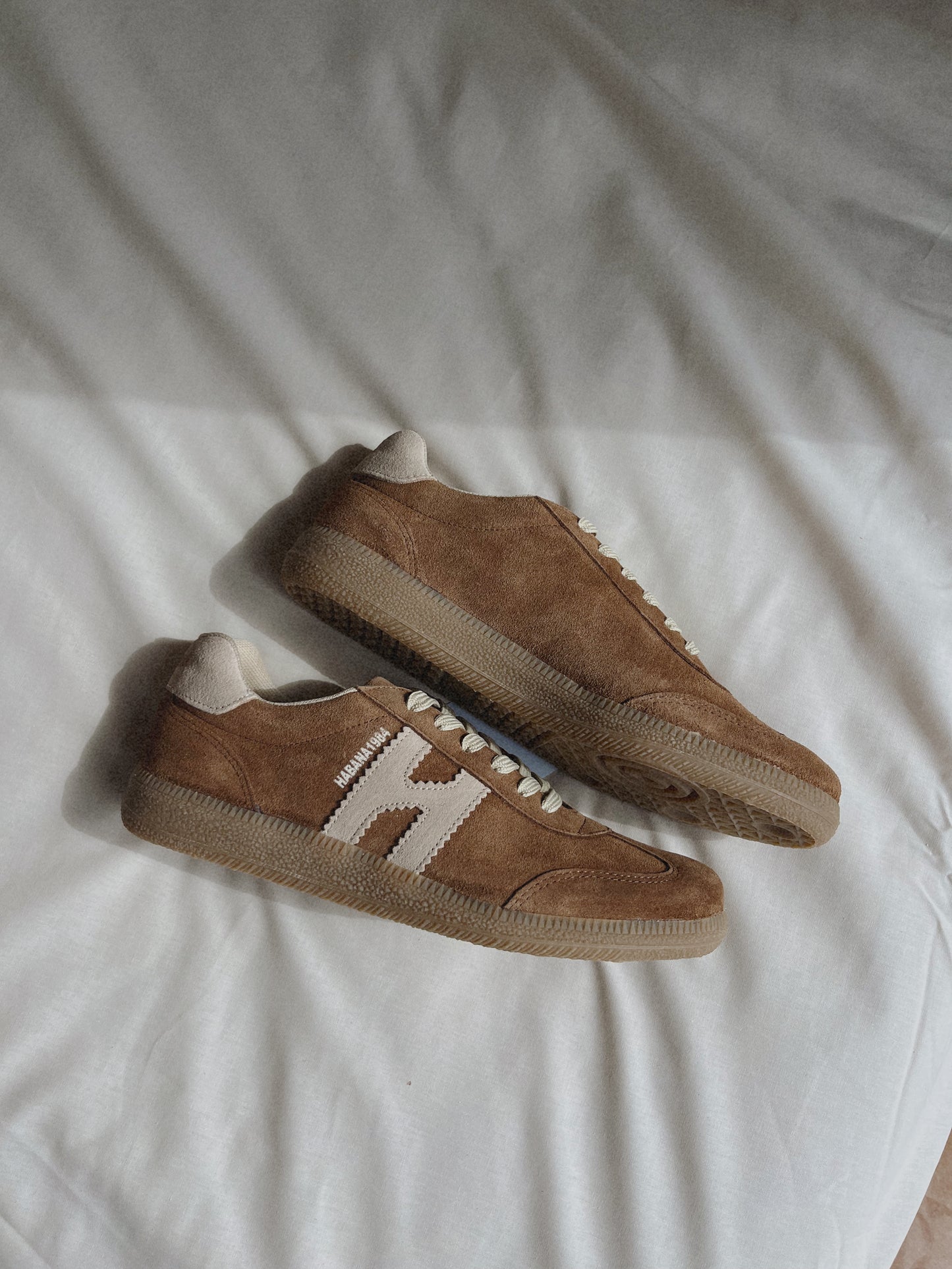 Zapatillas Habana de piel en visón
