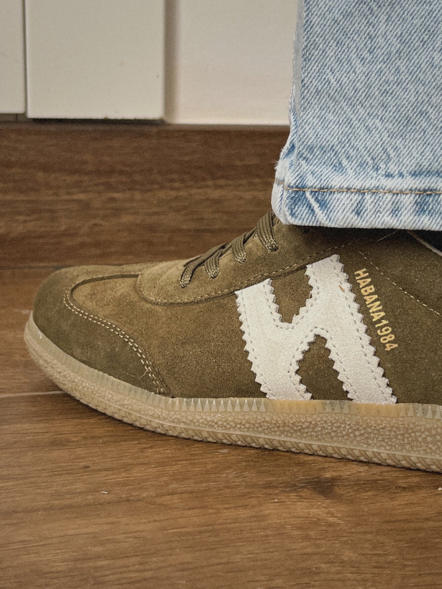 Zapatillas Habana en piel trebol